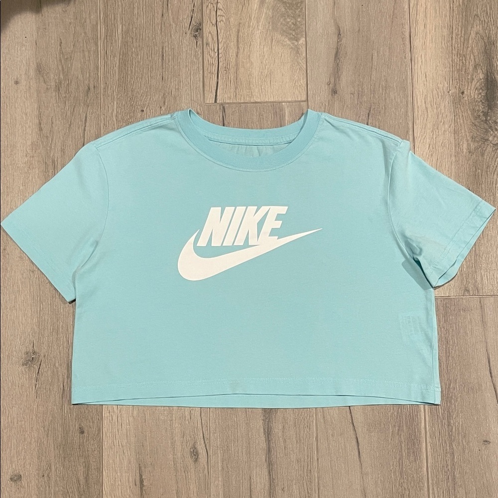 Nike Sky Blue Cropped Tee